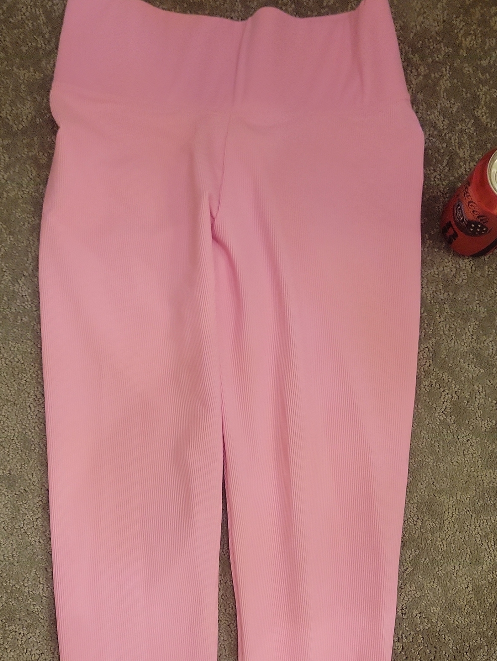 Cute Booty Lounge Ribbed High-Waist Pink Leggings